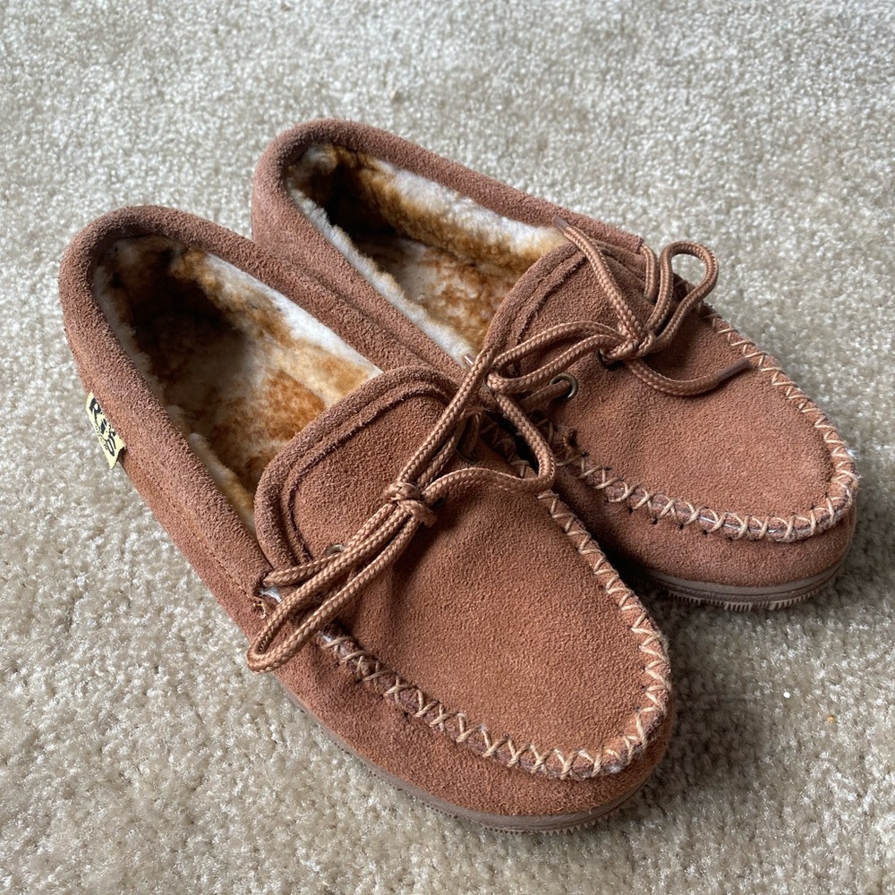 RJ’s fuzzy moccasins